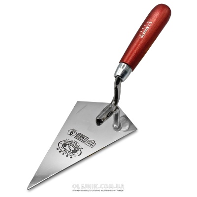 Кельма штукатурна "котячий язик" гостра 140мм ручка Дерев'яна OLEJNIK Кельма штукатурна "котячий язик" гостра 140мм ручка Дерев'яна OLEJNIK